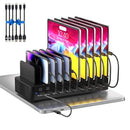 MIZCCDEM 580W CHARGING STATION FOR MULTIPLE DEVICES 10-PORT SJTC-10F - BLACK - Like New