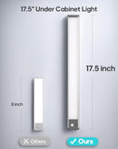 GOODEA 17.5" UNDER CABINET LIGHTING 4500MAH RECHARGEABLE LIGHT, 4 PACK - SILVER - Like New