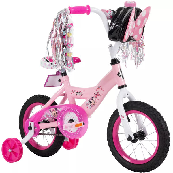 HUFFY DISNEY MINNIE MOUSE KIDS' BIKE - 12" WHEELS - TRAINING WHEELS - PINK - Like New