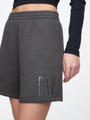 GAP WOMEN'S LOGO SHORTS - SIZE: WOMEN X-SMALL - CAST IRON - Brand New