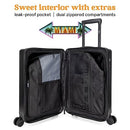 MIAMI CARRYON OCEAN 20 INCH POLYCARBONATE CARRY-ON SUITCASE CARE KIT - BLACK - Like New