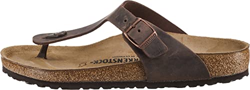 BIRKENSTOCK GIZEH OILED LEATHER - SIZE: WOMEN 8 (EU W39) - HABANA - Like New