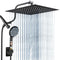 Cobbe 12 Inch All Metal 3-Way Rain Shower Head High Pressure KFSCA12103 - Black - Like New