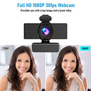 LITEPRO WEBCAM WITH MICROPHONE & PRIVACY COVER, 1080P HD WEB C70-BLK - BLACK - Like New