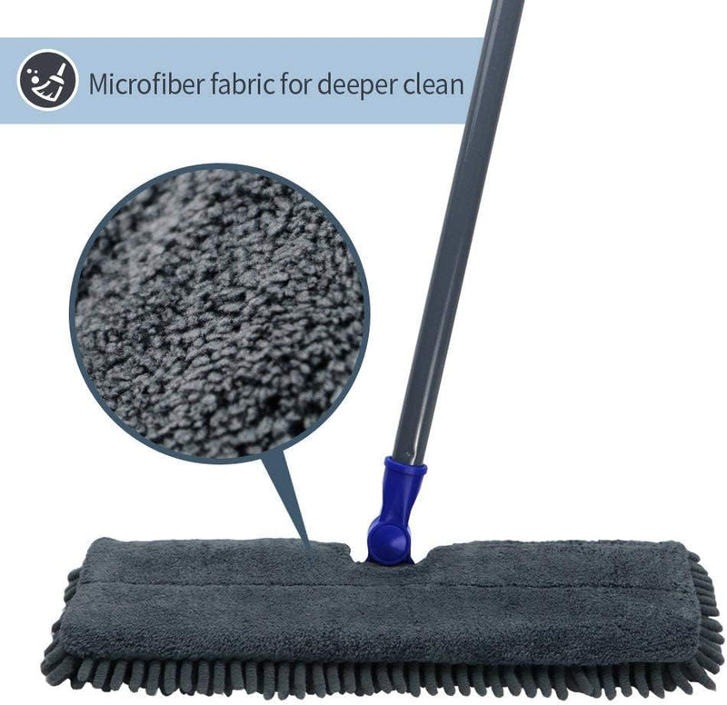 MASTERTOP 3 PCS CHENILLE MICROFIBER MOP PAD 2 IN 1 TWO-SIDED MOP - GRAY - Like New