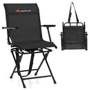 Goplus Hunting Chair Swivel Folding Hunting Blind Chair B0CBBXLB8V - Black - Brand New