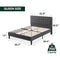 ZINUS Dachelle Upholstered Platform Bed Frame, Mattress Foundation - Dark Grey - Like New