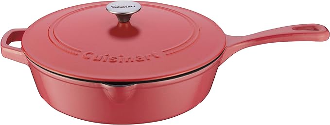 Cuisinart Cast Iron 12" Chicken Fryer CI45-30PP - Peony Pink - Scratch & Dent