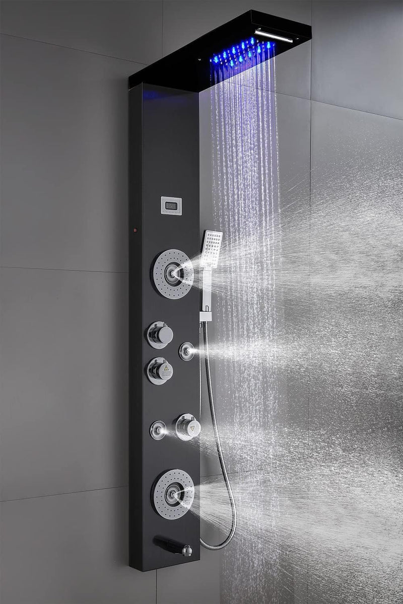 ELLO&ALLO Stainless Steel Shower Panel Tower System - Scratch & Dent