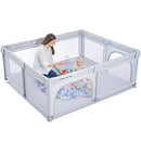 Angelbliss Baby Playpen, Extra Large Playard w/ Gate 82-HUI - Grey - Like New
