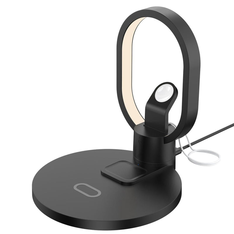 Zummy ZTWC043BK ZTECH Wireless Charger for Phone Watch Earbuds LED Light - Black Like New