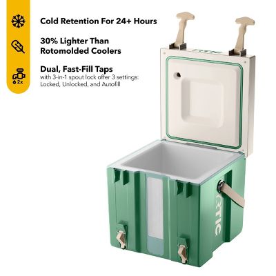 RTIC OUTDOORS 3 GALLON HALFTIME COOLER BEVERAGE DISPENSER - SAGE GREEN - Brand New