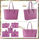 Banuce Large Capacity Leather Tote Bag for Women Ladies Purses Handbags Purple - Like New
