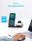 ANKER 335 WIRELESS CHARGER,3 IN 1 WIRELESS CHARGING STATION - Scratch & Dent