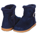 FLOOPI WOMEN'S MIA CLASSIC MID-CALF CUT BOOT - SIZE: WOMEN 6 - NAVY - Like New