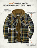 LEGENDARY WHITETAILS MEN'S MAPLEWOOD HOODED SHIRT JACKET - SIZE: MEN L - PLAID - Brand New