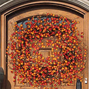 Winlyn Fall Berry Wreath 20" Harvest Door Autumn, Halloween, Thanksgiving Decor - Brand New