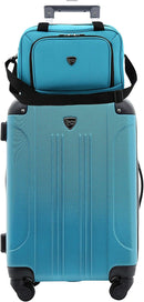 Travelers Club Chicago Plus Carry-on Luggage and Accessories Set of 5 Piece Teal Like New