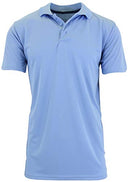 Galaxy by Harvic Men's Tagless Moisture Wicking Polo Shirt Denim (S-3XL) - Brand New