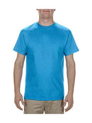 Alstyle AL1901 Adult 5.1 oz., 100% Cotton T-Shirt Turquoise L Like New