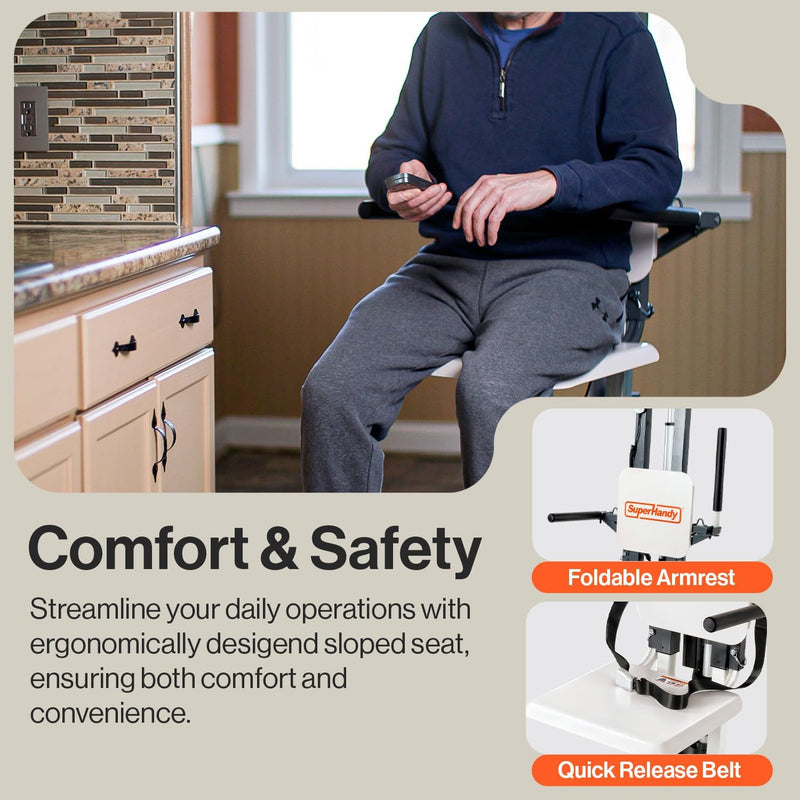 SuperHandy GoRise FS Electric Floor to Stand Lift for Seniors - Scratch & Dent