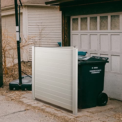 ELEVENS 48" W X 48" H FENCE PANELS AIR CONDITIONERS TRASH CAN (2 PANELS - WHITE) - Like New