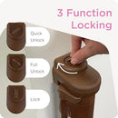 RETRACTABLE BABY GATE PERMA CHILD MESH for STAIRS, DOORWAYS, BROWN - Brand New