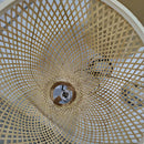 GENERIC WOVEN BAMBOO BELL PENDANT CEILING LIGHT 12IN X 16IN,6FT CORD - BAMBOO - Like New