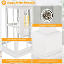 TOBUSA 2-Pack Outdoor Wall Lanterns, 100% Aluminium, Bulbs Not Included - White - Like New