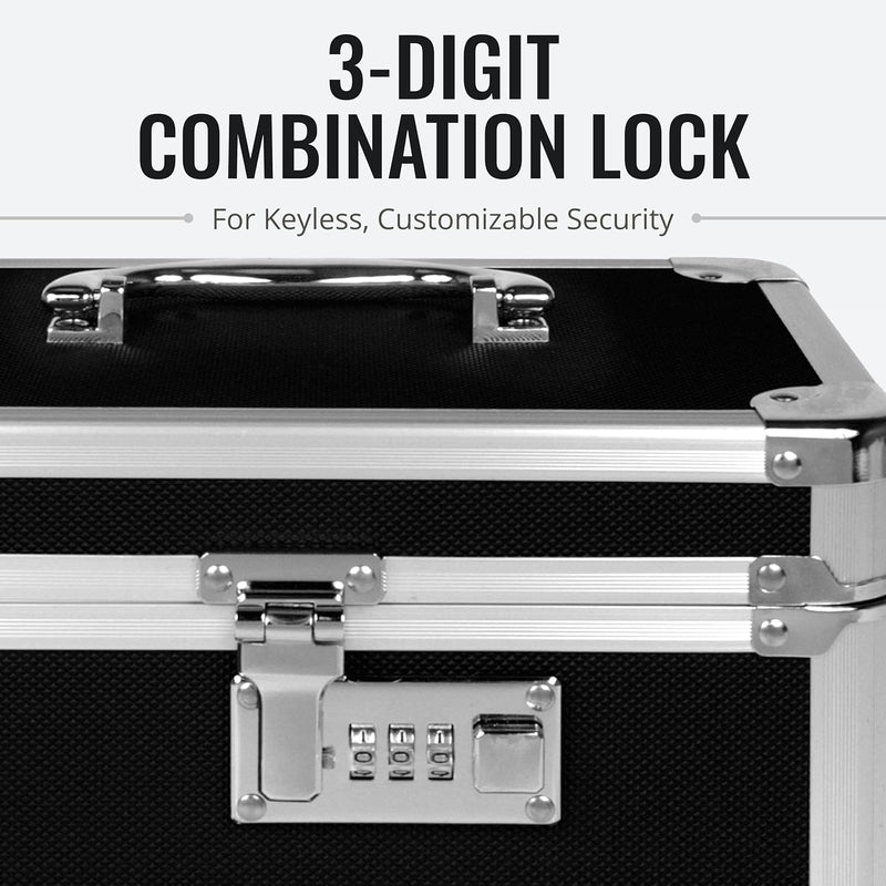 Vaultz Combination Lock Box VZ00102 - Black Like New