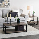Household Essentials Square Wooden Side Table/End Table With Storage Shelf - Brand New