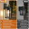 BESLOWE 14” UPGRADED MOTION SENSOR OUTDOOR WALL LIGHTS, BLACK, 2 PACK - Like New