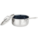 VIKING 4-PLY SAUCE PAN WITH LID 3 QUART TITANIUM 40581-0123C - BLUE/SILVER - Like New