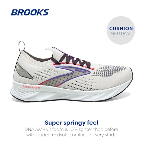 BROOKS MEN’S LEVITATE STEALTHFIT 6 NEUTRAL SHOE DAWN BLUE/CAYENNE - SIZE 12 - Like New