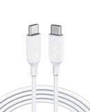 ANKER POWERLINE III USB-C TO USB-C 2.0 CABLE 6FT USB-C TO USB-C CABLE - WHITE - Like New