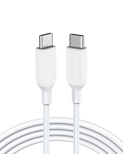 ANKER POWERLINE III USB-C TO USB-C 2.0 CABLE 6FT USB-C TO USB-C CABLE - WHITE - Like New