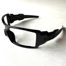 OAKLEY OIL RIG POLISHED BLACK SUNGLASSES, FRAME ONLY, NO LENSES - POLISHED BLACK - Like New