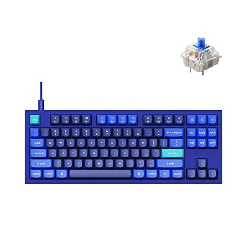 KEYCHRON Q3 RGB TENKEYLESS LAYOUT QMK/VIA Q3-J2 MECHANICAL KEYBOARD - BLUE Like New