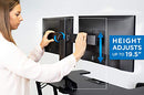 Mount-It! Dual Monitor Mount for Standing Desks Low-Profile Base - Black - Brand New