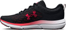 3026175 Under Armour Men's Charged Assert 10 Running Shoe Black/Red 10 Like New