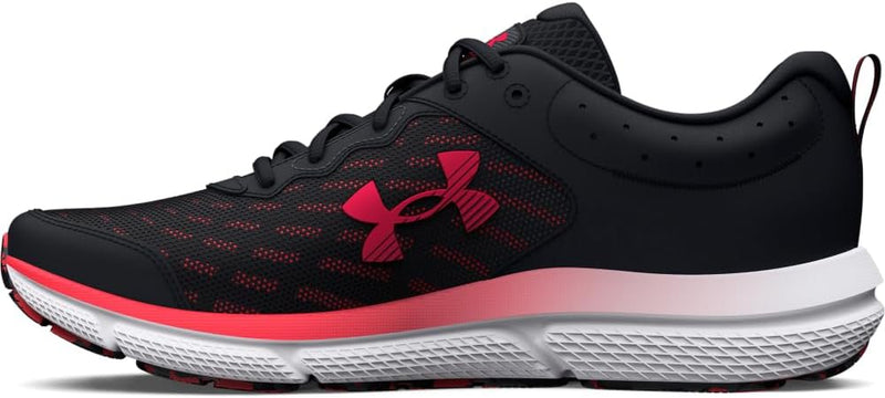3026175 Under Armour Men's Charged Assert 10 Running Shoe Black/Red 10 - Like New
