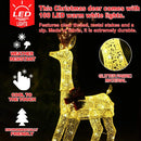BEST CHRISTMAS CHOICES 3-Piece Reindeer Family Set White Lighted Christmas Decor - Brand New