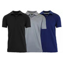 GALAXY 3-PACK GALAXY DRY-FIT POLO GOLF SHIRTS SIZE XL - BLACK, GRAY, NAVY - Like New