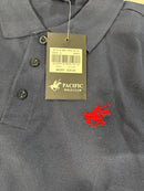 PACIFIC POLO CLUB MEN'S SHORT SLEEVES BUTTONS - SIZE: MEN L - NAVY - Brand New