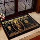 100 Dollar Bill Rugs Black Gold Bathroom Runner Rug Non-Slip 24”x36” B092M3YD4P - Brand New