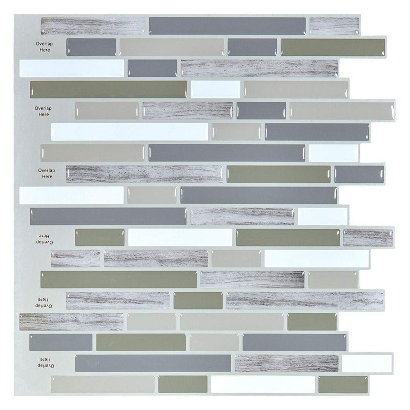 ART3D Peel And Stick Wall Tile, (6 Pack), 12"x12", A17US038P6, Multi - Like New
