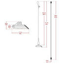 ShelterLogic 4-Piece Easy Hook Anchor Kit 4 Cable Clamps Driving Rod - Silver - Brand New
