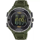 TIMEX TW4B24100 EXPEDITION VIBRATING ALARM WATCH - GREEN - Like New