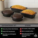 HELL'S KITCHEN 4 PC BAKEWARE SET - BLACK - Like New