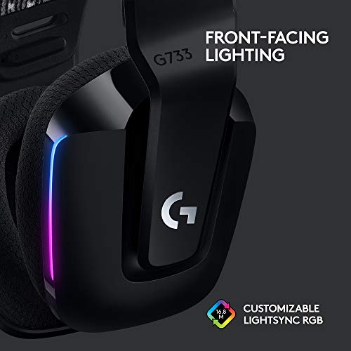 LOGITECH G733 LIGHTSPEED WIRELESS GAMING HEADSET RGB - BLACK Like New